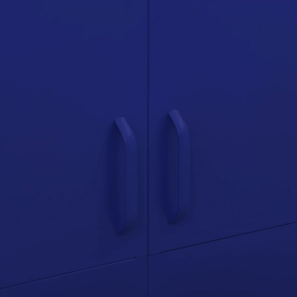 Aplusliving-Wardrobe Navy Blue 90x50x180 cm Steel
