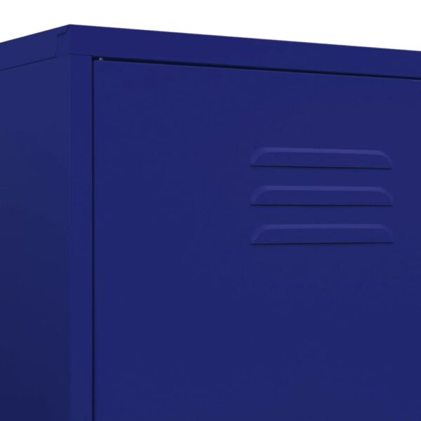 Aplusliving-Wardrobe Navy Blue 90x50x180 cm Steel