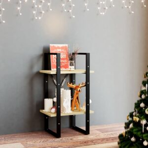 Aplusliving-2-Tier Book Cabinet 40x30x70 cm Solid Pine Wood