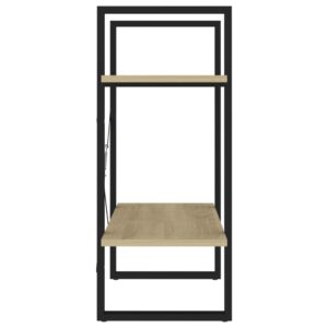 Aplusliving-2-Tier Book Cabinet Sonoma Oak 60x30x70 cm Engineered Wood