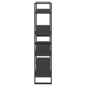 Aplusliving-4-Tier Book Cabinet Grey 100x30x140 cm Engineered Wood
