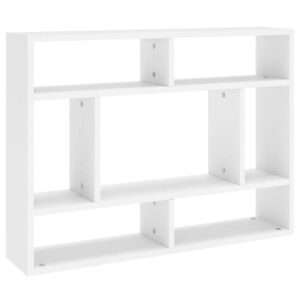 Aplusliving-Wall Shelf White 75x16x55 cm Engineered Wood