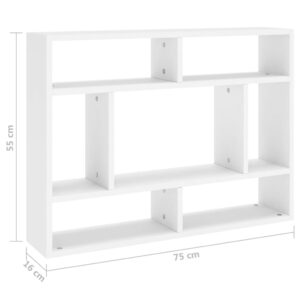 Aplusliving-Wall Shelf White 75x16x55 cm Engineered Wood