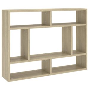 Aplusliving-Wall Shelf Sonoma Oak 75x16x55 cm Engineered Wood