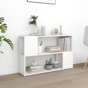 Aplusliving-Book Cabinet White 100x24x63 cm Engineered Wood