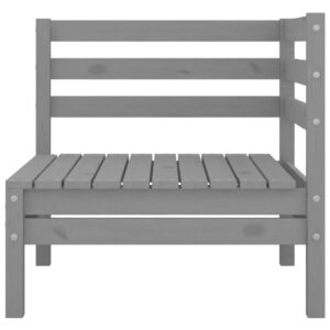 Aplusliving-4 Piece Garden Lounge Set Solid Pinewood Grey