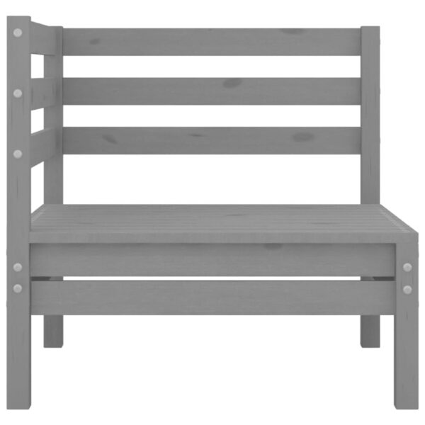 Aplusliving-4 Piece Garden Lounge Set Solid Pinewood Grey