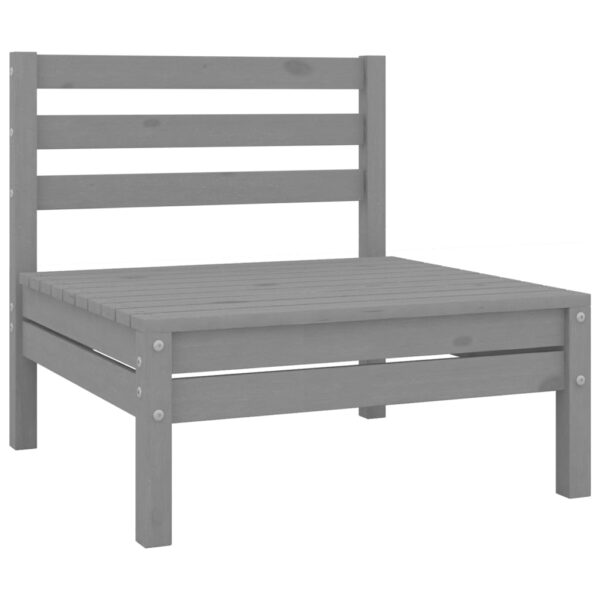 Aplusliving-4 Piece Garden Lounge Set Solid Pinewood Grey