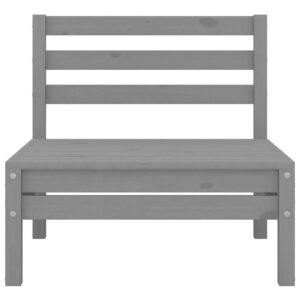 Aplusliving-4 Piece Garden Lounge Set Solid Pinewood Grey