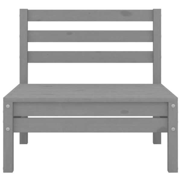 Aplusliving-4 Piece Garden Lounge Set Solid Pinewood Grey