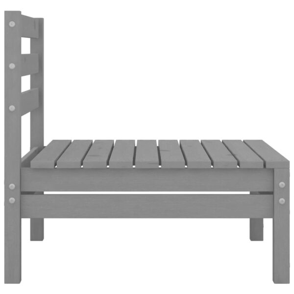 Aplusliving-4 Piece Garden Lounge Set Solid Pinewood Grey