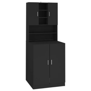 Aplusliving-Washing Machine Cabinet Black