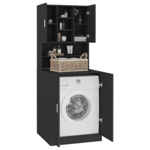 Aplusliving-Washing Machine Cabinet Black