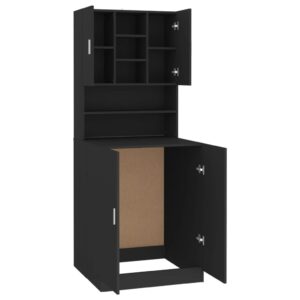 Aplusliving-Washing Machine Cabinet Black