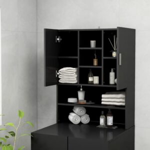 Aplusliving-Washing Machine Cabinet Black