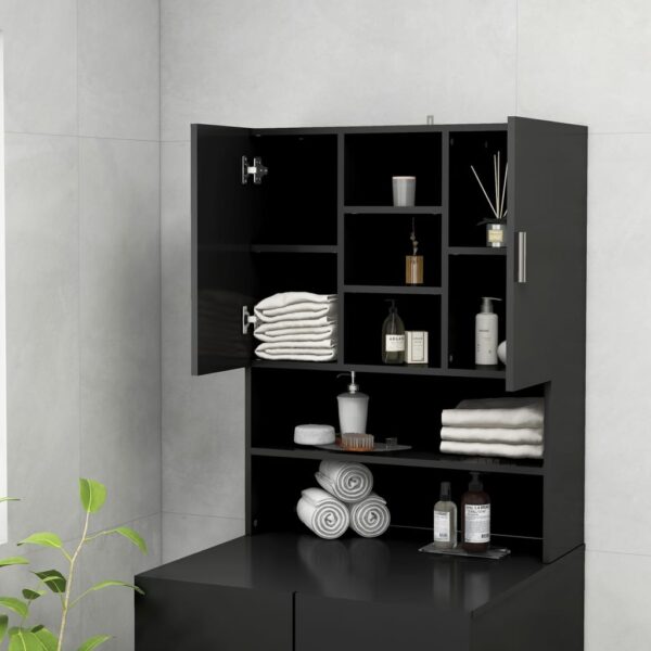 Aplusliving-Washing Machine Cabinet Black