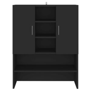 Aplusliving-Washing Machine Cabinet Black