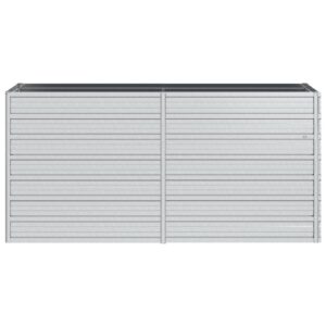 Aplusliving-Garden Raised Bed 160x40x77 cm Galvanized Steel Silver