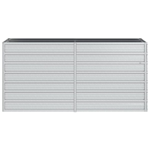Aplusliving-Garden Raised Bed 160x40x77 cm Galvanized Steel Silver