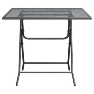 Aplusliving-Garden Table 80x80x72 cm Expanded Metal Mesh Anthracite