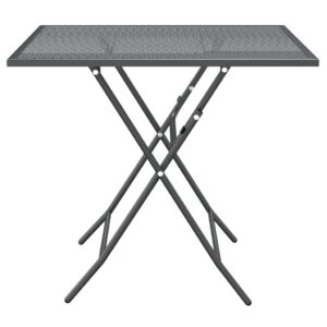 Aplusliving-Garden Table 80x80x72 cm Expanded Metal Mesh Anthracite