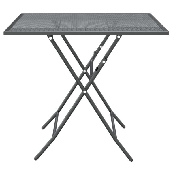 Aplusliving-Garden Table 80x80x72 cm Expanded Metal Mesh Anthracite