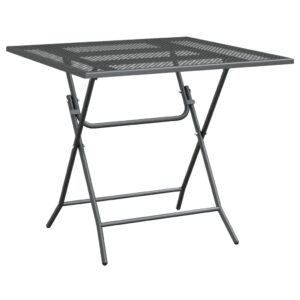 Aplusliving-Garden Table 80x80x72 cm Expanded Metal Mesh Anthracite