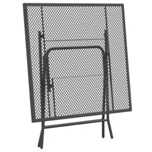 Aplusliving-Garden Table 80x80x72 cm Expanded Metal Mesh Anthracite