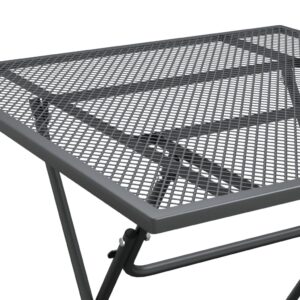 Aplusliving-Garden Table 80x80x72 cm Expanded Metal Mesh Anthracite