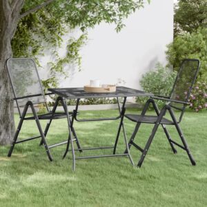 Aplusliving-Garden Table 80x80x72 cm Expanded Metal Mesh Anthracite