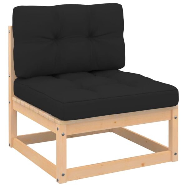 Aplusliving-4 Piece Garden Lounge Set with Cushions Solid Pinewood