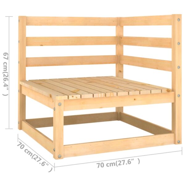 Aplusliving-4 Piece Garden Lounge Set with Cushions Solid Pinewood