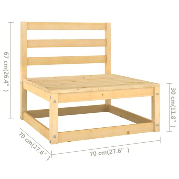 Aplusliving-4 Piece Garden Lounge Set with Cushions Solid Pinewood