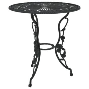 Aplusliving-3 Piece Bistro Set Cast Aluminium Black
