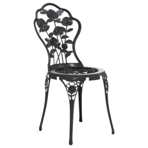 Aplusliving-3 Piece Bistro Set Cast Aluminium Black