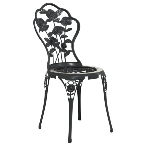 Aplusliving-3 Piece Bistro Set Cast Aluminium Black