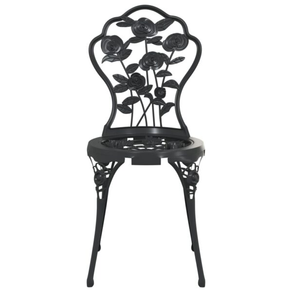 Aplusliving-3 Piece Bistro Set Cast Aluminium Black