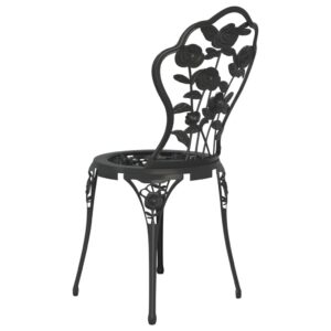 Aplusliving-3 Piece Bistro Set Cast Aluminium Black