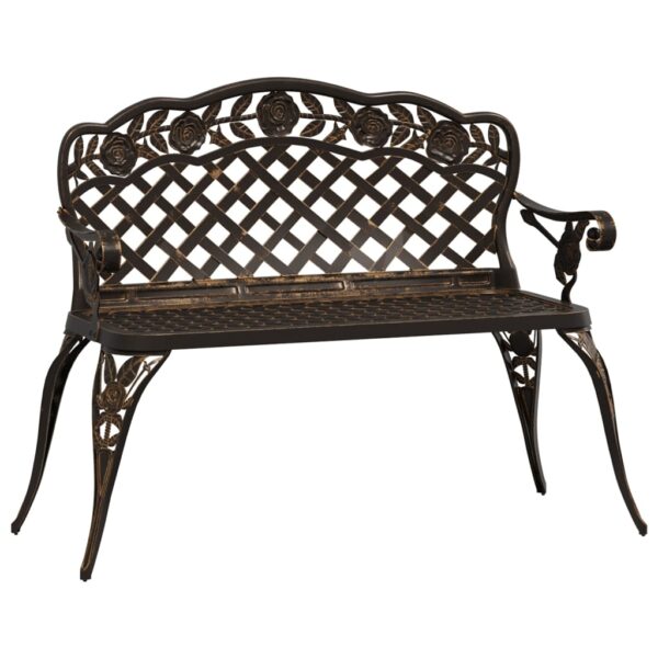 Aplusliving-Garden Bench 108 cm Cast Aluminium Bronze