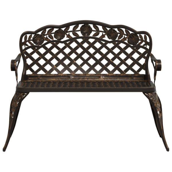 Aplusliving-Garden Bench 108 cm Cast Aluminium Bronze