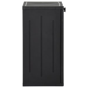 Aplusliving-Garden Storage Cabinet Black 65x45x88 cm PP Rattan
