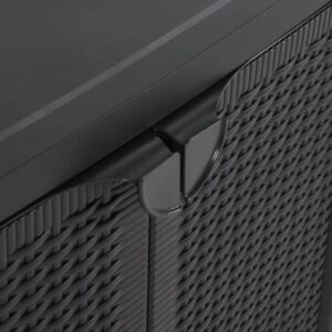 Aplusliving-Garden Storage Cabinet Black 65x45x88 cm PP Rattan