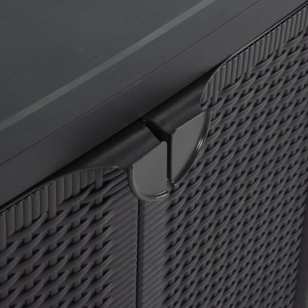 Aplusliving-Garden Storage Cabinet Black 65x45x88 cm PP Rattan