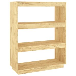 Aplusliving-Book Cabinet/Room Divider 80x35x103 cm Solid Pinewood