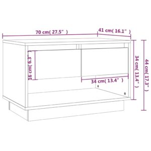 Aplusliving-TV Cabinet Grey Sonoma 70x41x44 cm Engineered Wood