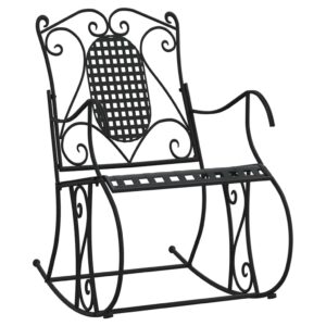Aplusliving-Rocking Bench 84 cm Black Steel