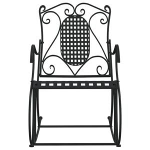 Aplusliving-Rocking Bench 84 cm Black Steel