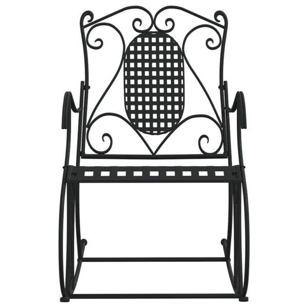 Aplusliving-Rocking Bench 84 cm Black Steel