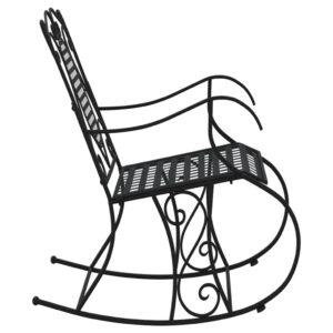 Aplusliving-Rocking Bench 84 cm Black Steel