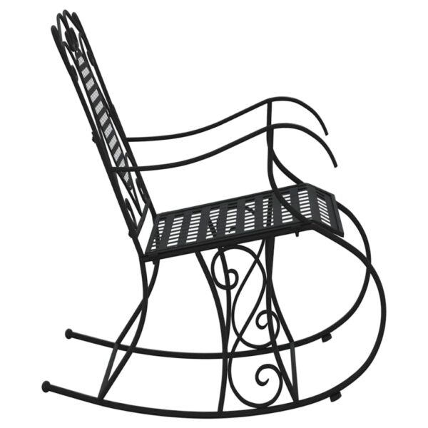 Aplusliving-Rocking Bench 84 cm Black Steel